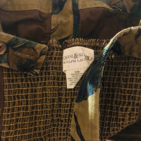 Ralph Lauren palm banana leaf crop too denim green - Picture 4 of 5